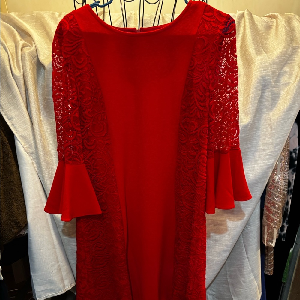 Sandra Darren Vibrant Red Dress